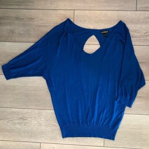 EXPRESS 💙 Small 3/4 Sleeve Sweater with peekaboo back